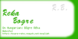 reka bogre business card