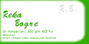 reka bogre business card